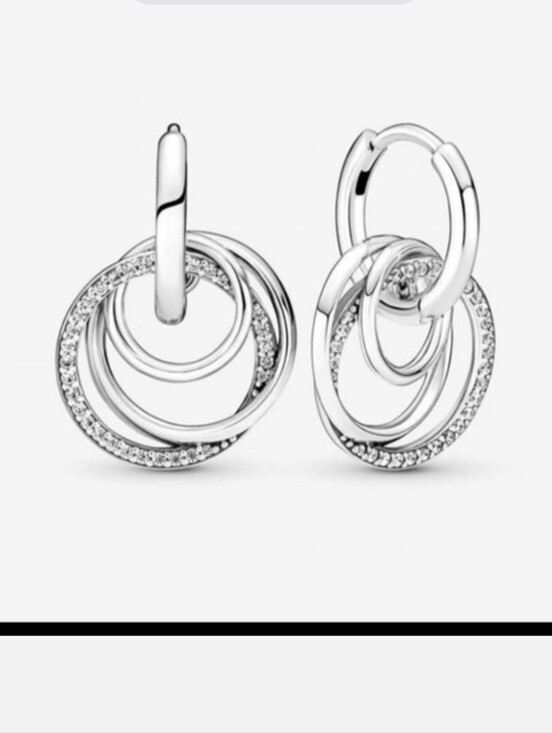 Jewelry - Hoop Earrings with Pavé Accents